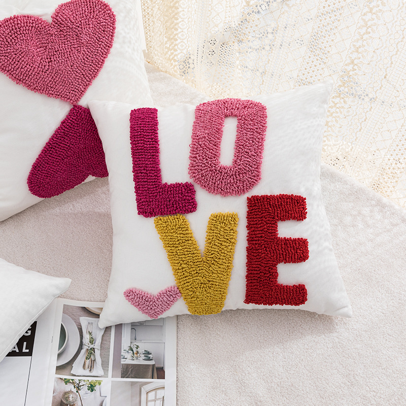 Canvas Embroidered Pillow